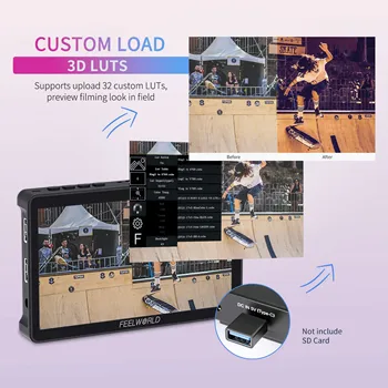 FEELWORLD F5 Pro V4 6" IPS Touch Screen Camera Monitor for DSLR  FHD 450cd/m² Brightness Factory Direct with Custom Logo detail image