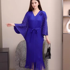 Miyake Pleated Dress New Style 2025 All Sizes Women's Clothing Wholesale for Large Sizes