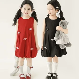 100% Cotton Sleeveless Dress for Baby Girls Toddler Infant Princess Costume Sweet Summer Tank Top for 6 Years+ Clothes for Kids