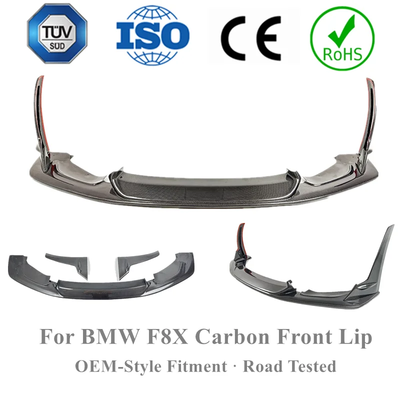 Laptor Style Carbon Fiber Front Lip For BMW F80 M3 F82 F83 M4 2014-2021
