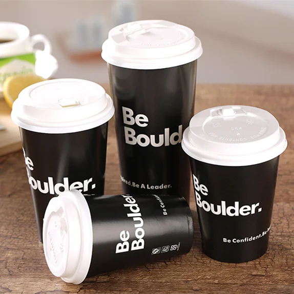 Disposable Customized Double Coated Cold Drink Pepsi Cola Paper Cup With Lids