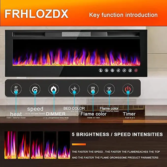 Electric Fireplace, 50-Inch, LED - detail 10