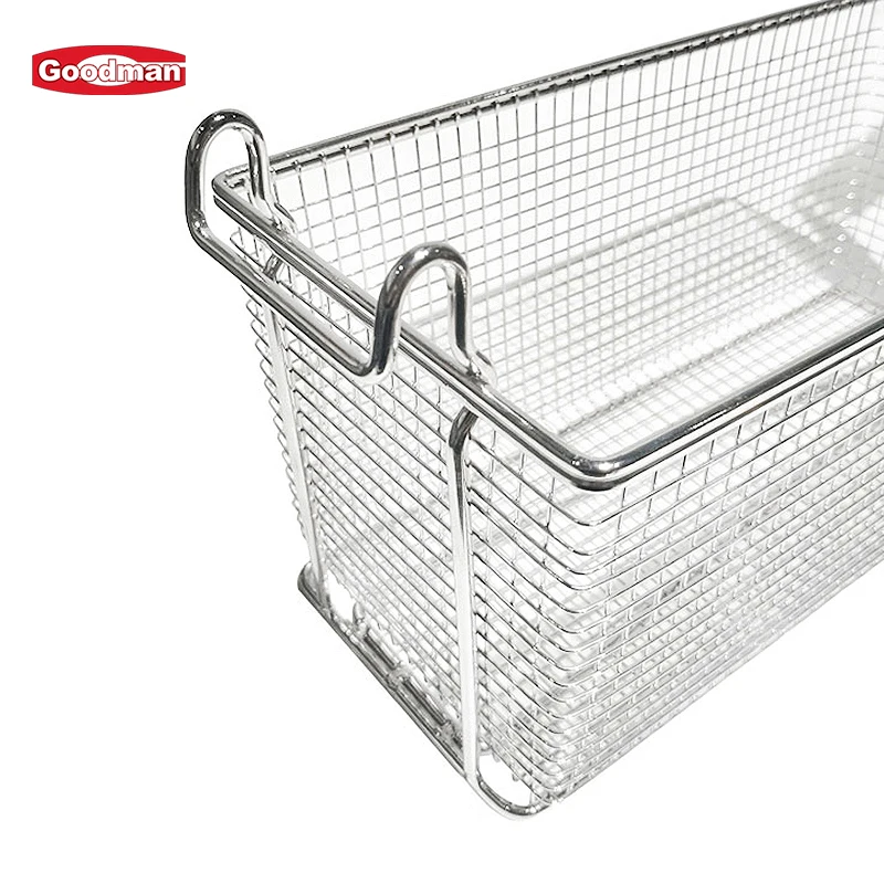 Commercial kitchen colanders strainers chips wire mesh frying baskets stainless steel fryer basket