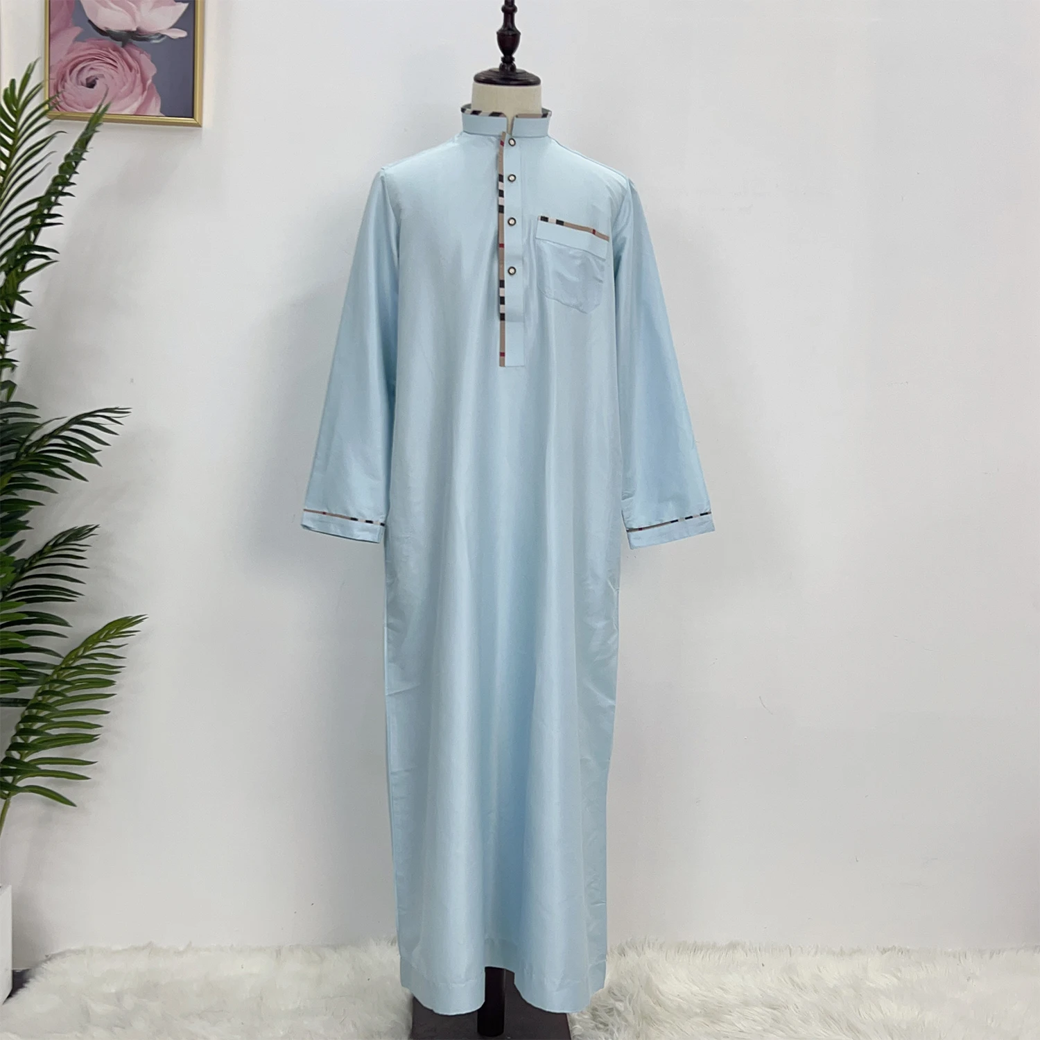 Muslimische Robe Herren – Kaftan Abaya Gebetskleidung, Mittlerer Osten Stil, Für Männer, Islamische Kleidung