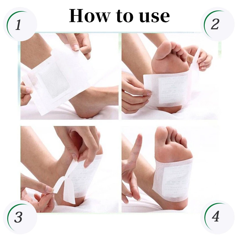 Cleansing Detox Feet Natural Organic Foot Pads Patch/ Bamboo Detox Slim ...