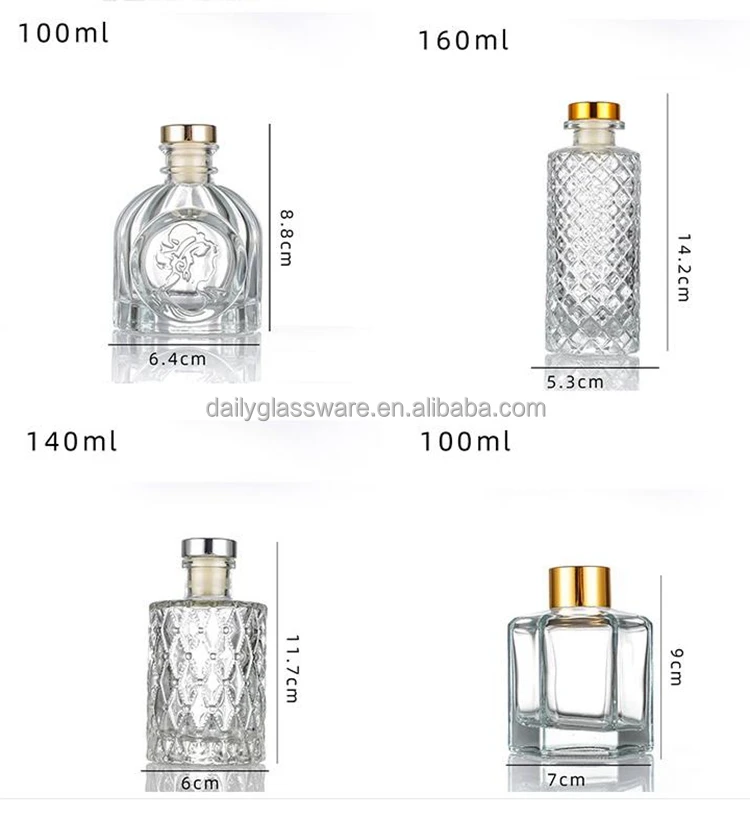 Recyclable 200ml Amber Round Glass Reed Diffuser Bottle With Lids Buy