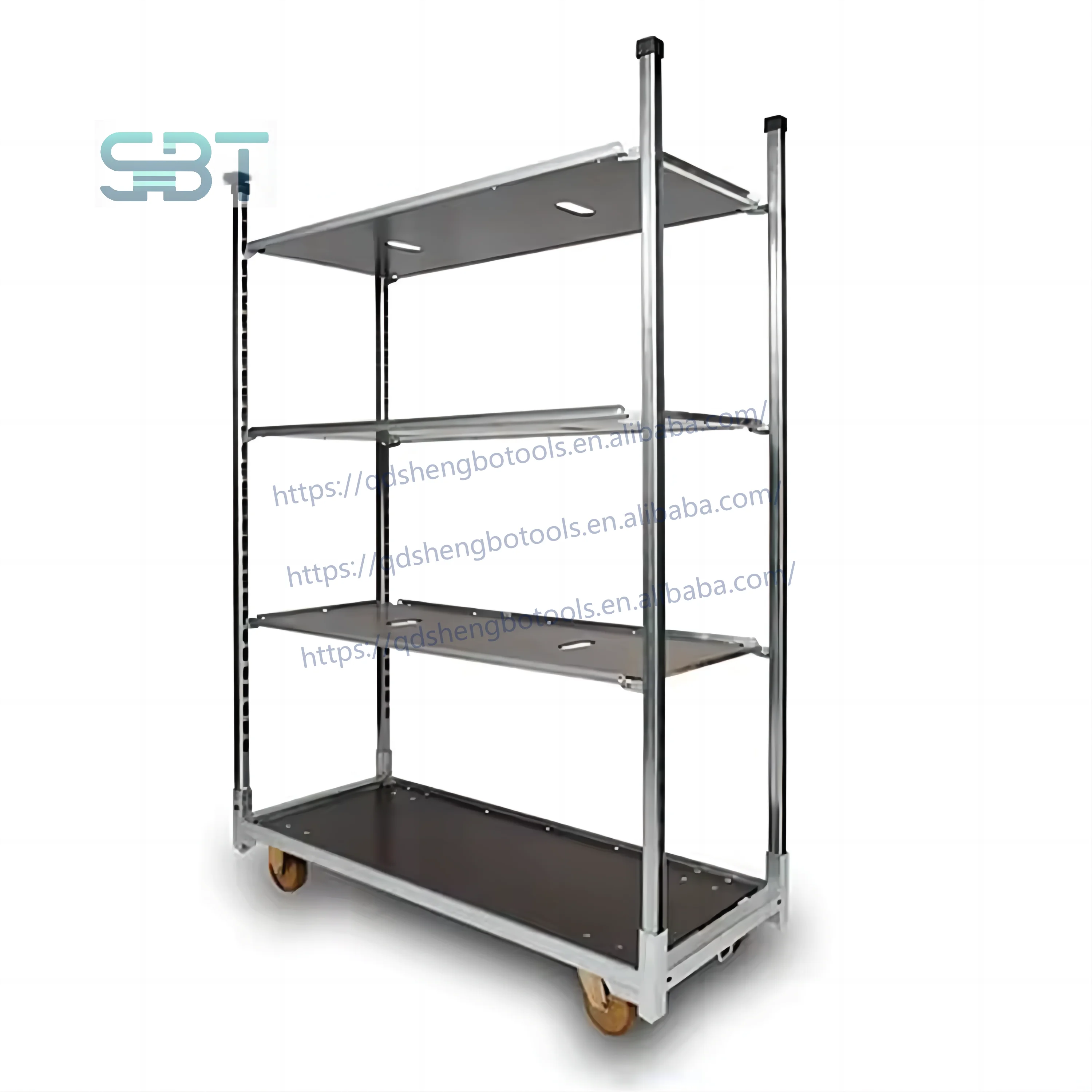 Heavy-Duty Aluminium Nursery Plant Transport Rack with Four-Wheel Wheel ...