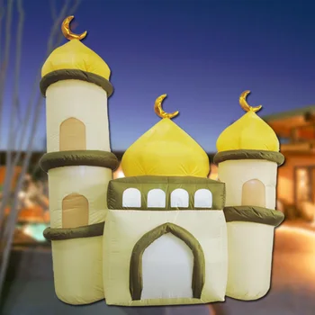 Factory Customized Islam Party Festival Mosque Eid al-Fitr Yard Inflatable Ramadan Decoration