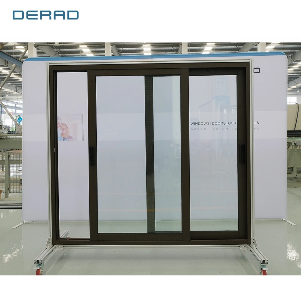 High Quality Patio Commercial office Building Aluminum Sliding Door with Tempered Glass Powder Coated