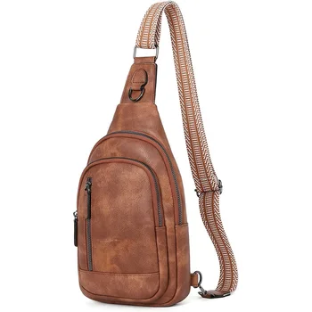 Popular Style Chest Bags Wide Strap Durable Fashionable Shoulder Belt Bag Adjustable PU Fanny Packs for Unisex