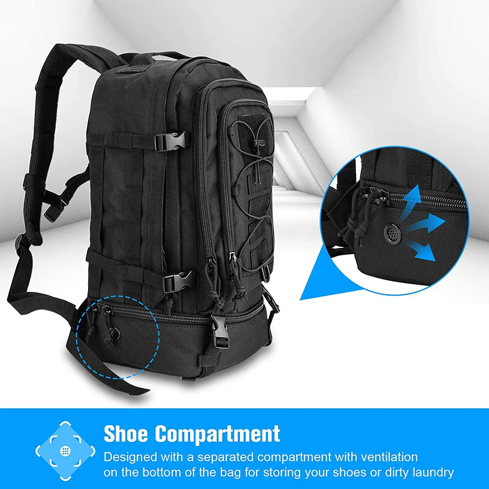 FREE SAMPLE Practical Assault Backpack High Capacity Hiking Backpack Camping Hunting Backpack Hiking Bag