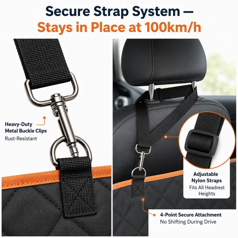 Waterproof Car Pet Hammock Rear Seat — Product details 5