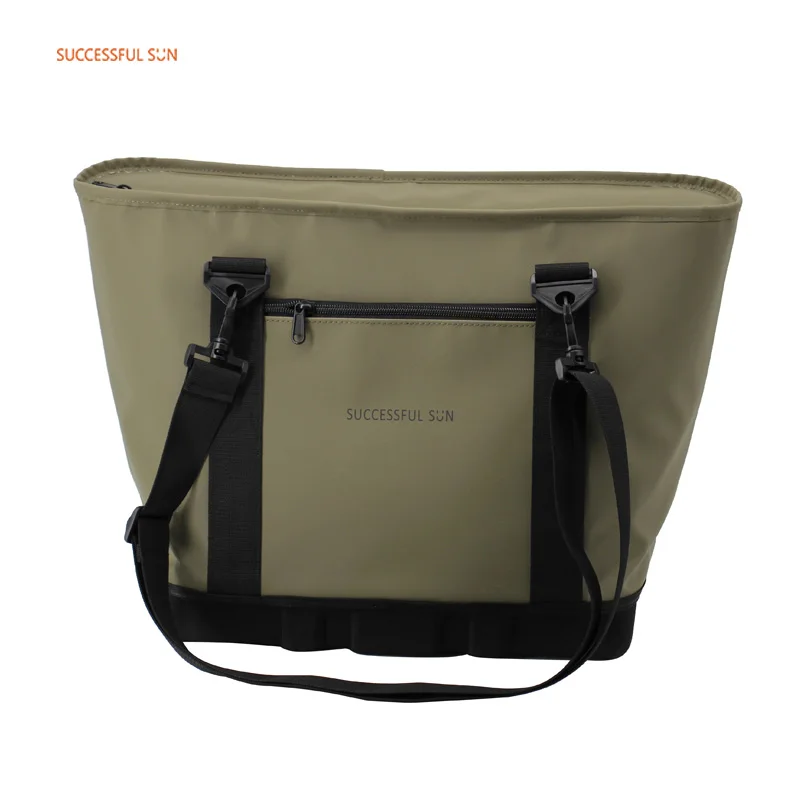 product high quality thermal cooler bag top opening waterproof tarpaulin insulated lunch bag custom logo for outdoor camping wholesale-3