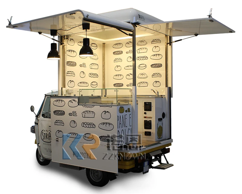 OEM europa vendita snack Pizza succo Gelato cibo carrelli Tuk Tuk