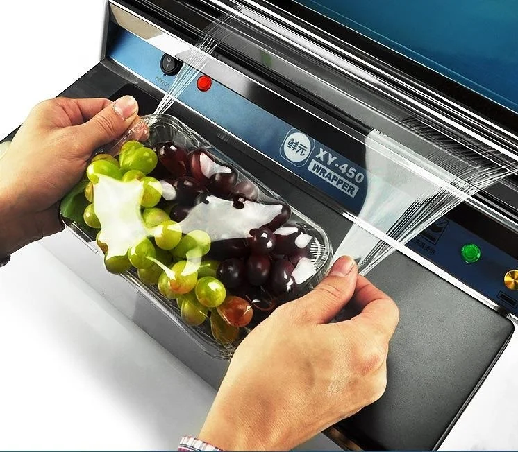 Пвх пищевая пленка с настраиваемой цветной коробкой и логотипом слайд-резаком.