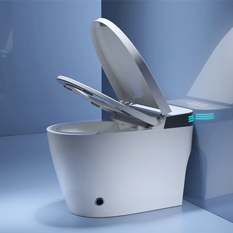 Fully Automatic Modern Sanitary Ware Foot Sensor Flush Smart Toilet with Remote Control Electric Bidet Smart Toilet for Home Use