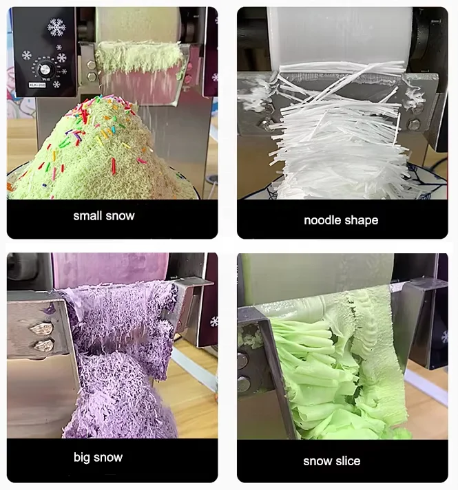 High Quality Touch Screen 4 Barrels Milk Snow Flakes Ice Cream Shaver Commercial Snow Ice Machine