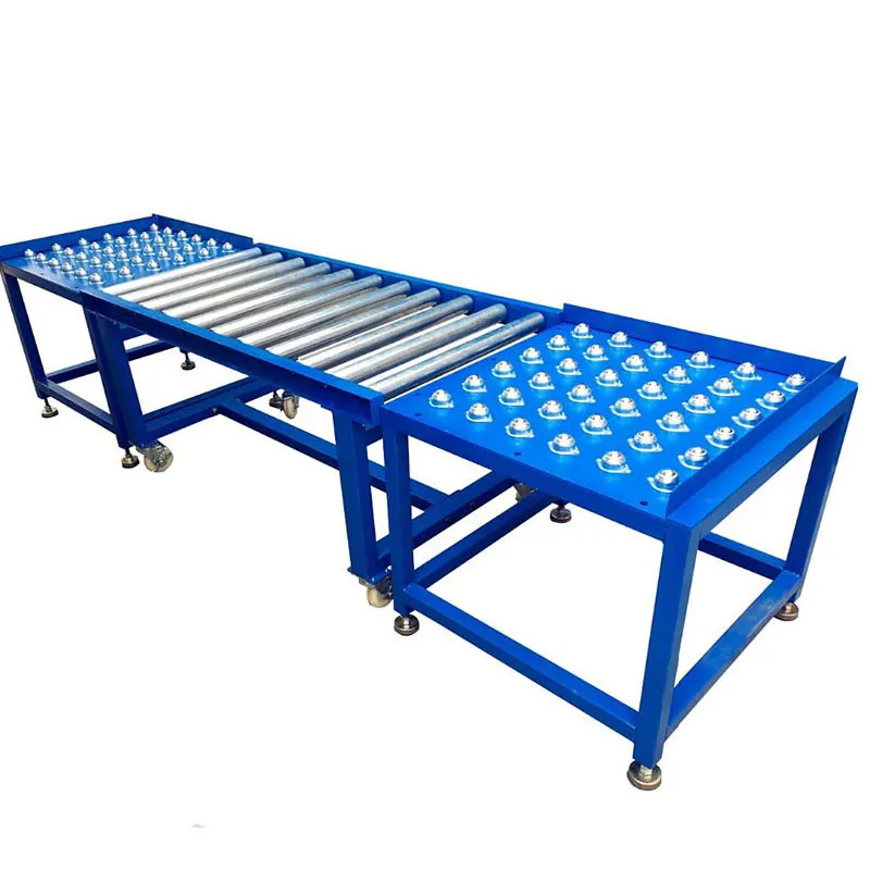 Industrial Automated Gravity Roller Conveyor Assembly Line With Ball Transfer Table