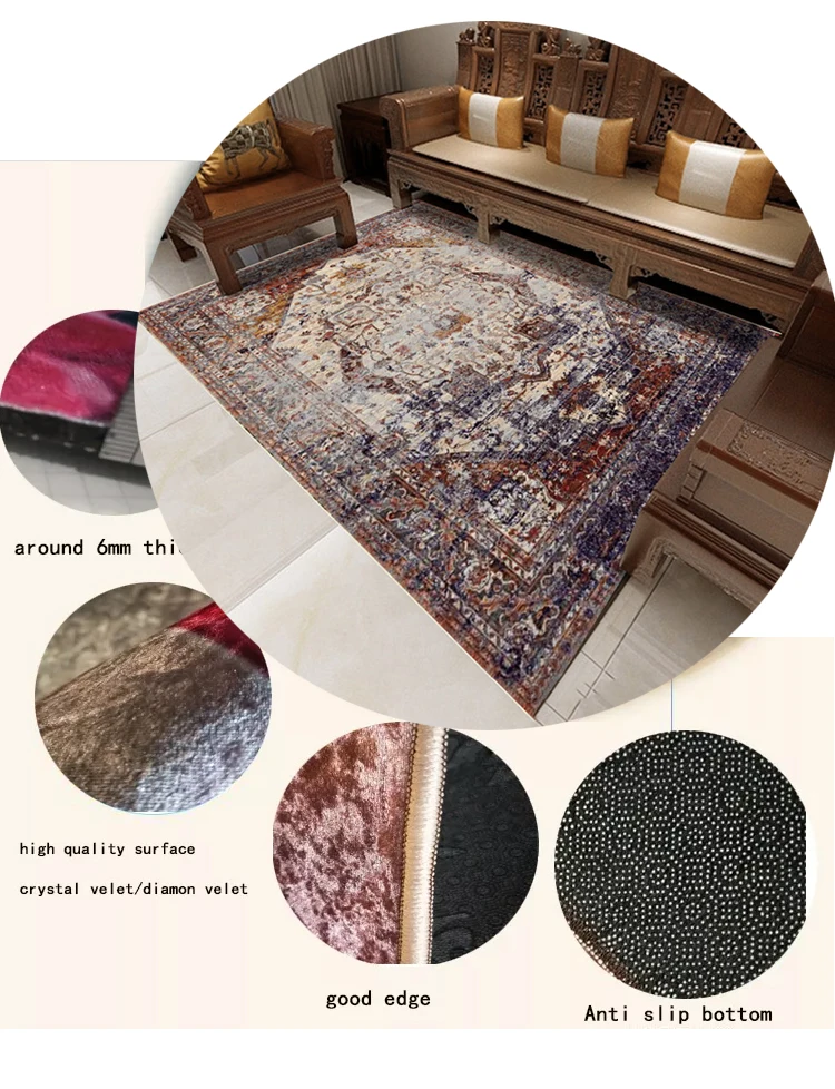 Akibaba Rug Anti slip 3d Printed Designer Rugs Luxury Washable Area Rugs & Sets ...