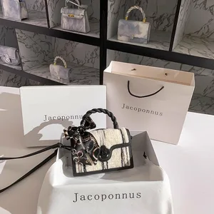 2023 Luxury Custom Mini Square Handbag Original Design Portable Cover Closure Women's Small Summer Bag Guangzhou Spring Autumn