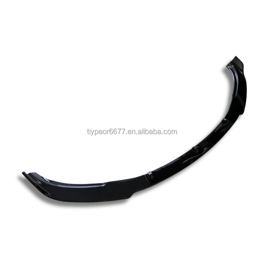 product glossy black front bumper lip spoiler splitter for tesla model 3 2017   2023 2022 abs 3pcs modified car-6