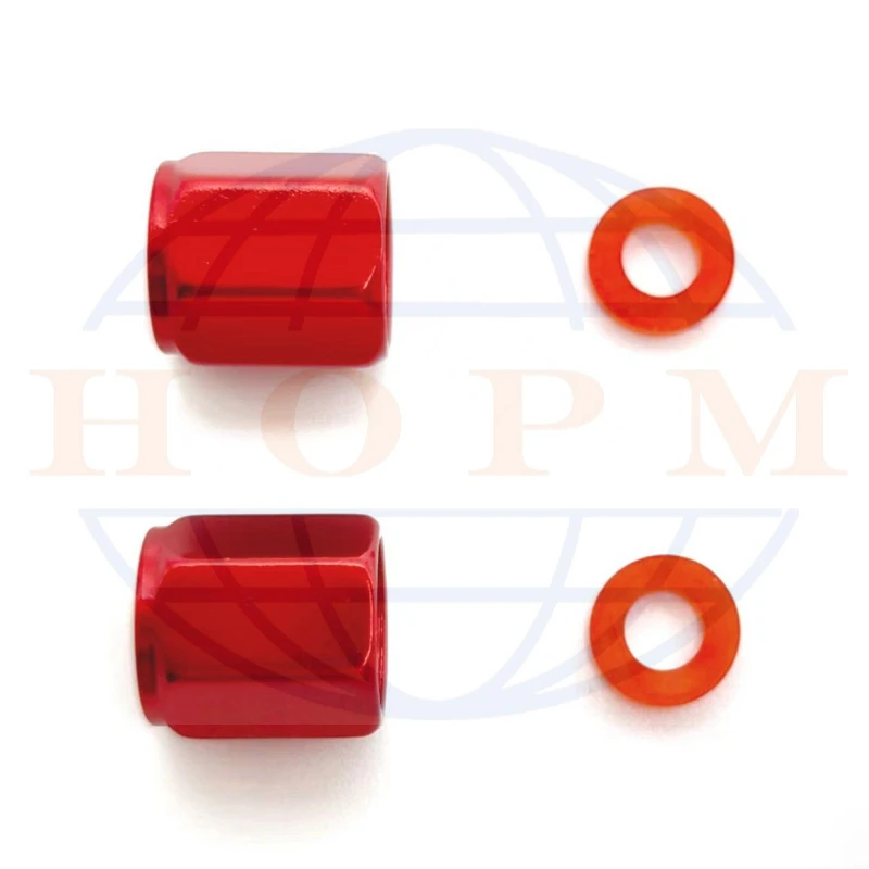 Red Aluminum Alloy Tire Valve Cap 12.5*9.4mm Stem Cap 8v1 Thread