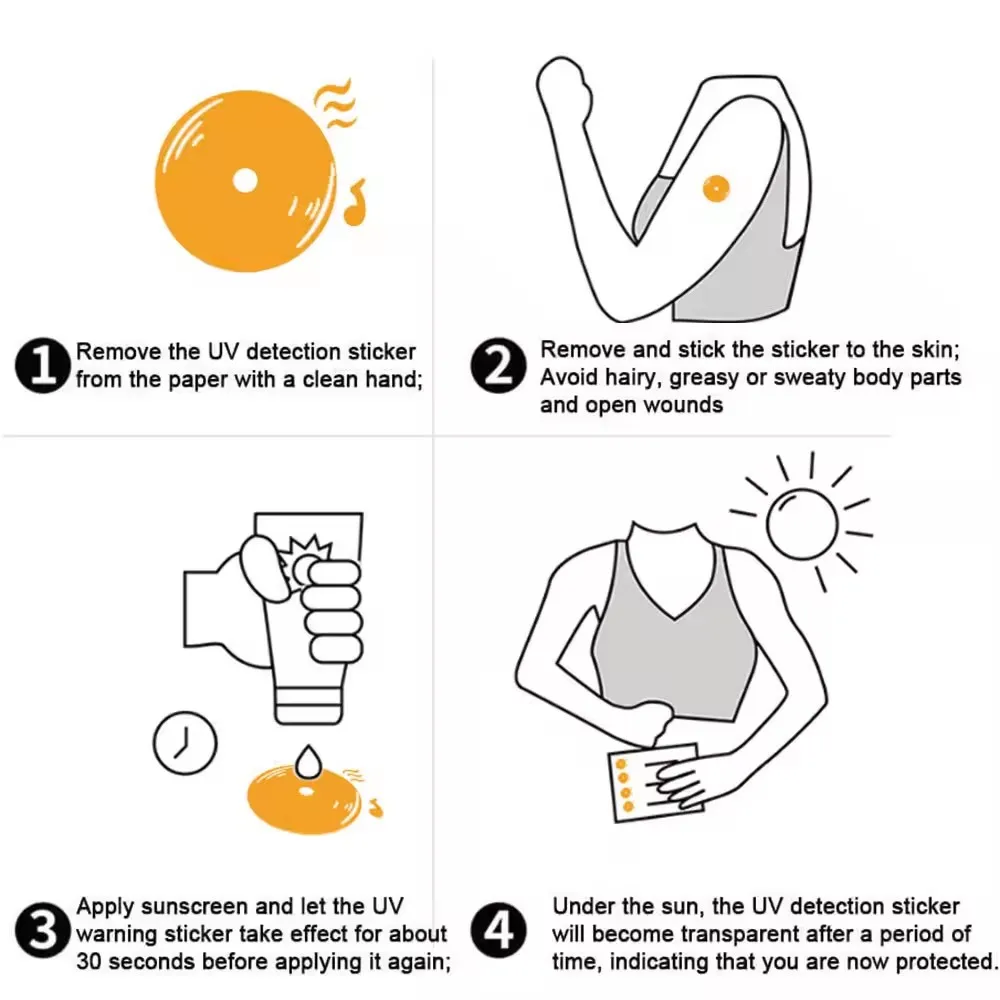 Sunbathing Skin Sunscreen Sensor Test Detection Uv Colorchanging