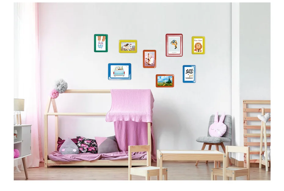 Wholesale Gift Crystal Photo Frame Metal Gold Magnetic Photo Frame for Fridge manufacture