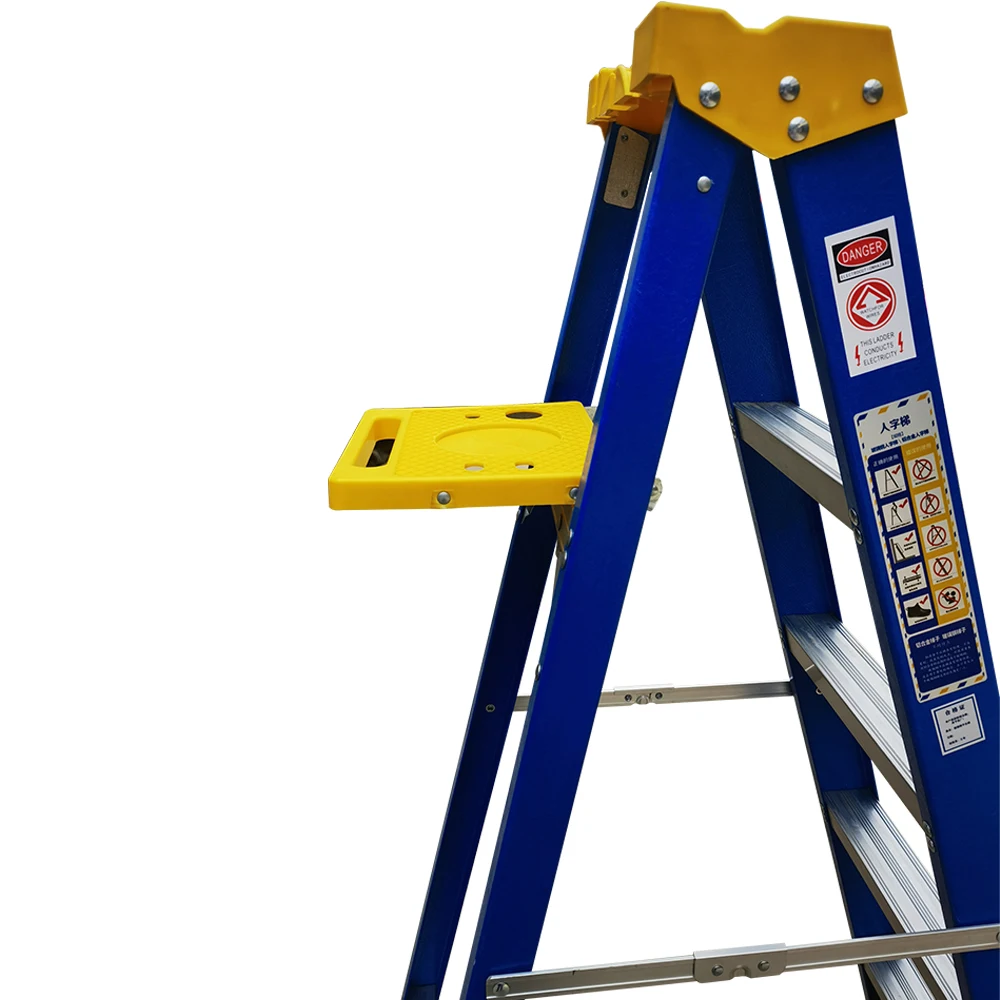 Tools Can Be Placed in Herringbone Aluminum Alloy Folding Glass Fiber Engineering Schools Shopping Malls Ladders
