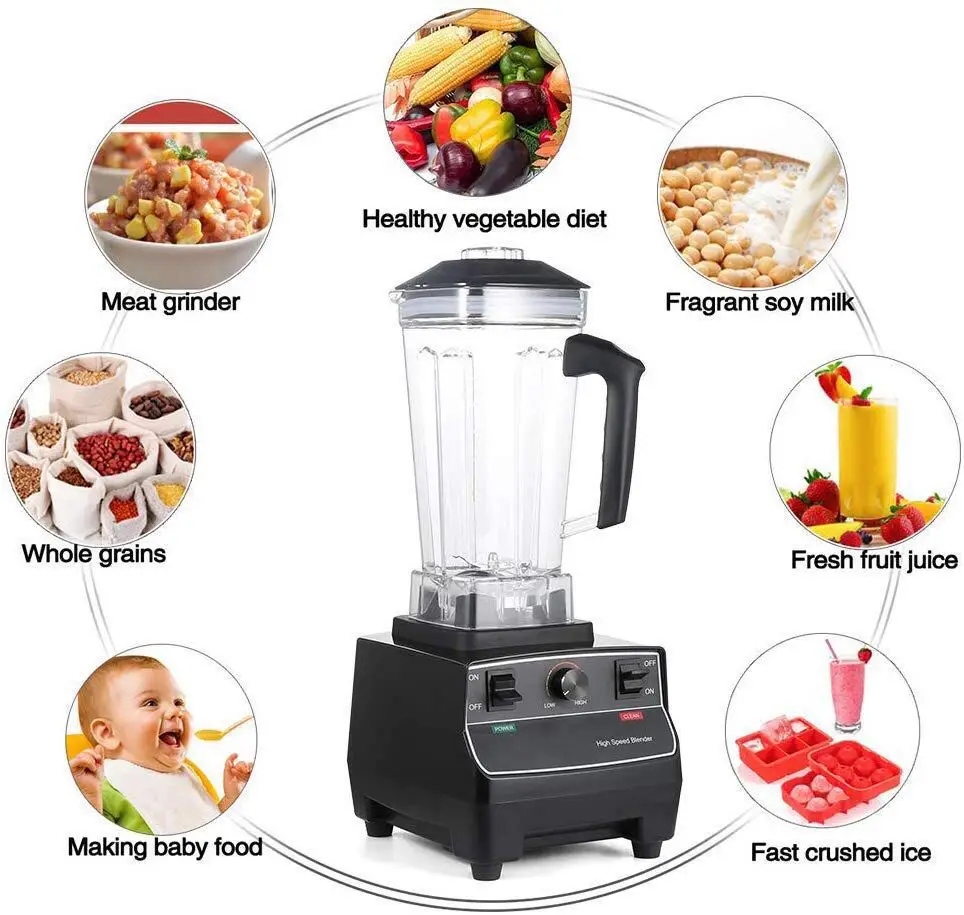 High Speed Mixing Powder Blender 1200w Smoothie Blender Professional Commercial Blender Bl 767