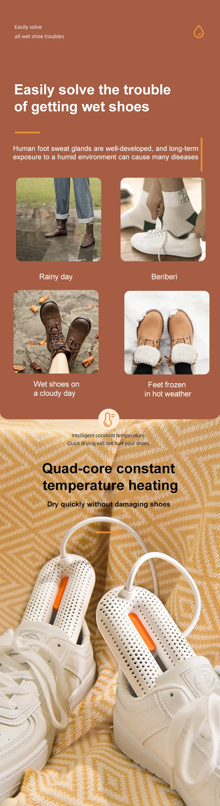 Dehumidify Odor Deodorant Shoe Dryer Sterilizer Portable Electric Ozone