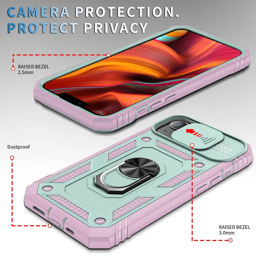 3 в 1 тяжелый Гибридный чехол для мобильного телефона iPhone 13 12 11 Pro Max с защитой камеры раздвижное окно отделением