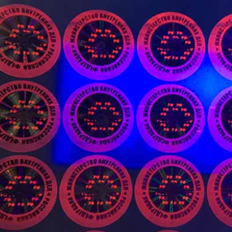UV Invisible Inks Fluorescent Printing Security Stickers Label Custom Hologram Anti-counterfeit Security Stickers