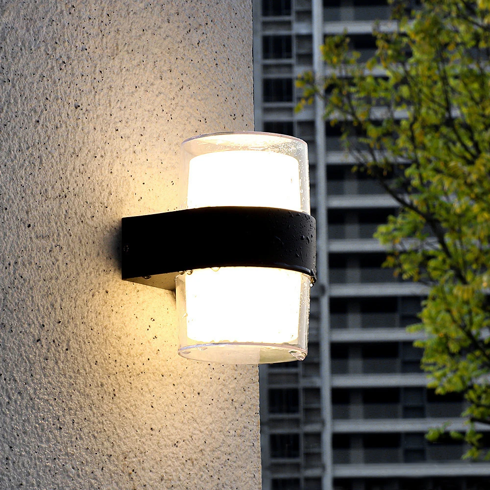 Outdoor Wall Lamp LED Waterproof Double Head up and Down Light Villa Courtyard Stairs Corridor Indoor Bed Wall Lamp