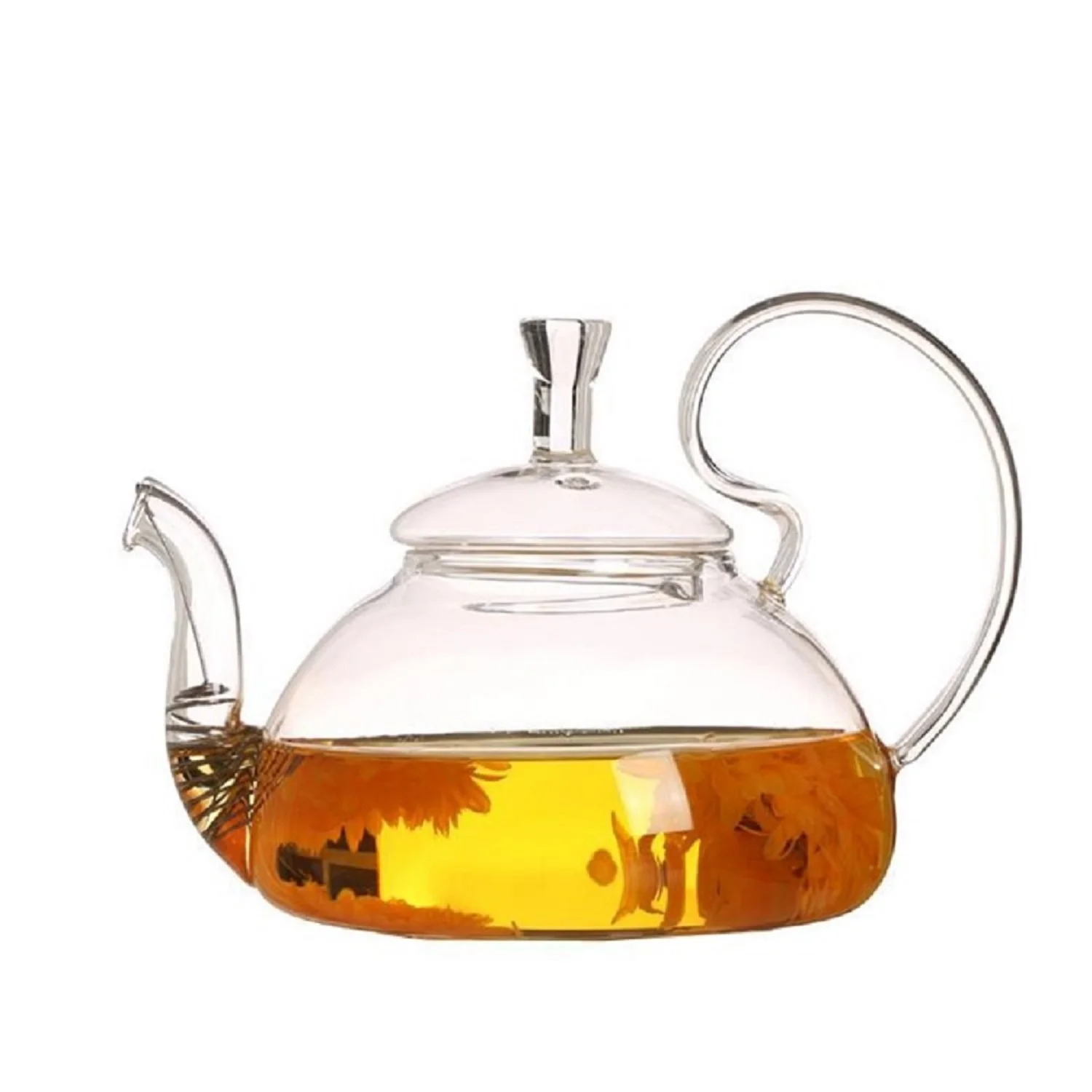 With That He High Degree Of Perspective Heat Resistant Glass Teapot