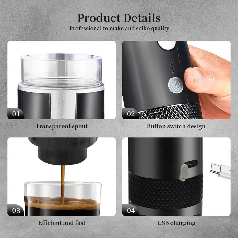 2 In 1 K Cup Mini 2in1 Espresso Maker Portable 12v Expresso Machine