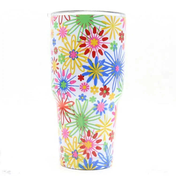 16 OZ Black Sunflower Cup Cover - Kim's Korner Wholesale