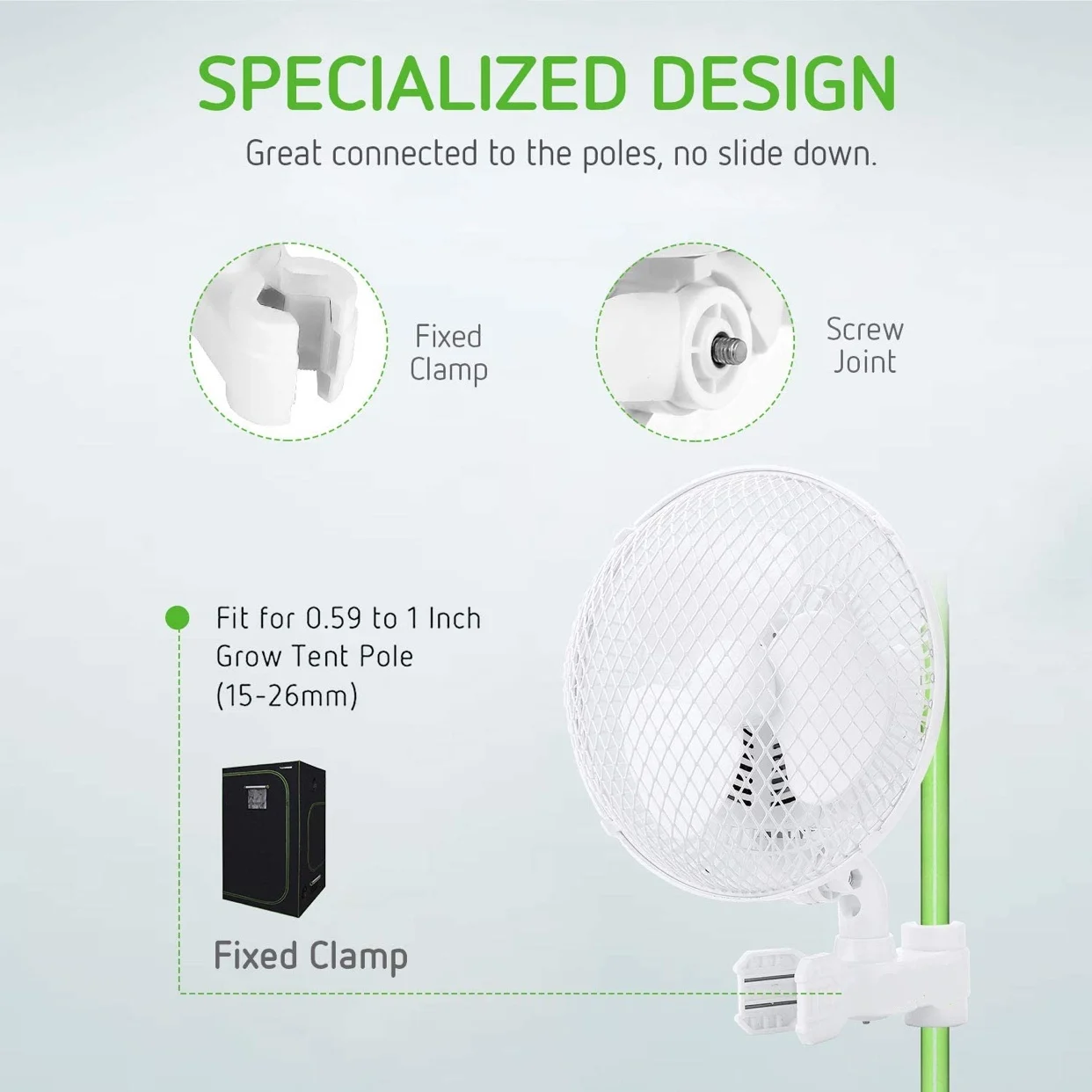 
Прямая поставка с фабрики 6 дюймов плантационных палаток вентилятор с 180 градусов Осциллирующий клип на вентилятор для внутреннего садоводства и Гидропоника 