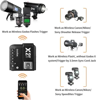 Godox Trigger X2 X2t Transmitter TTL 1/8000s HSS Wireless Camera Flash Trigger for Canon Nikon Sony Fuji Olympus Pentax Remote detail image