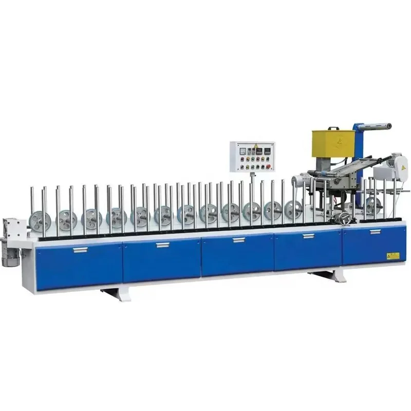 High Speed Multifunctional EVA Hot Glue Wrapping Machine Wood Working PVC Laminating Profile Wrapping Machine