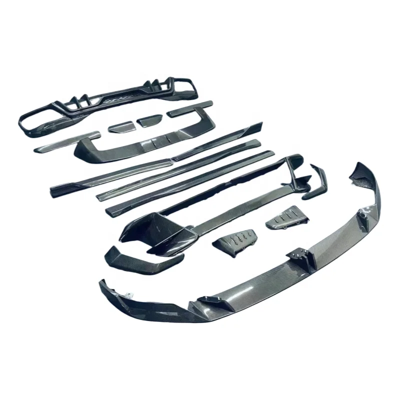 LD Style Carbon Fiber Front Lip Front Vent Grille Side Skirt Rear Diffuser Rear Spoiler Body Kit