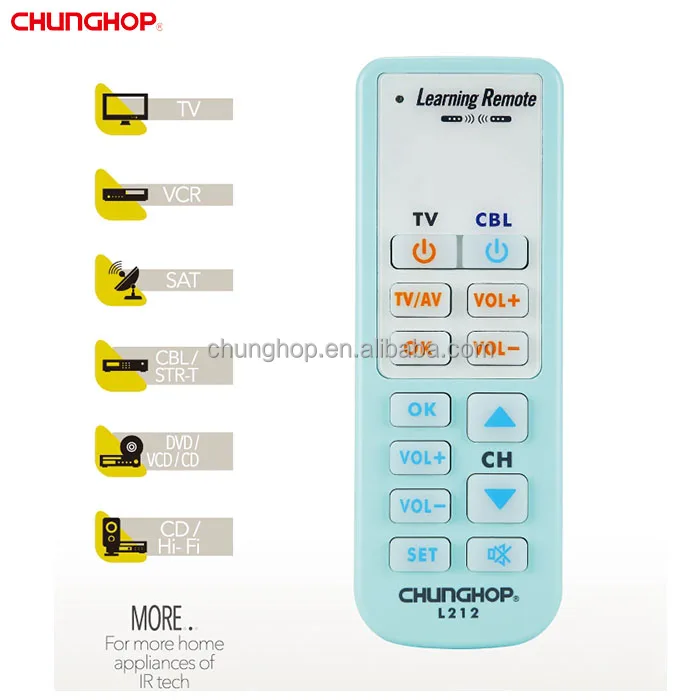 CHUNGHOP L212 Customization Appliance SAT TV Projector Universal Ir Learning Remote Control