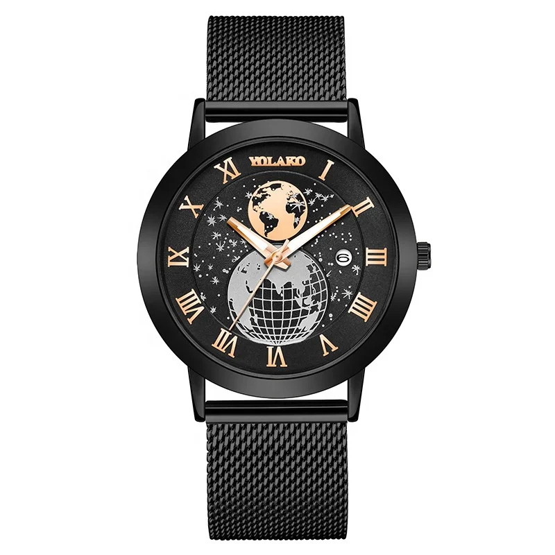 Shop Our YOLAKO Wholesale Fashion Mesh Strap Mens Watches display picture 1