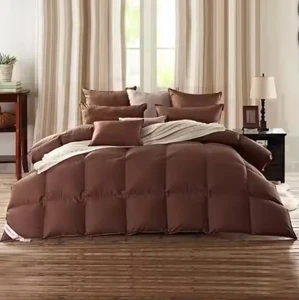 Cheaper Trending Cotton Soft Washable King Size Goose Down Alternative Comforter Bedding Set for Winter