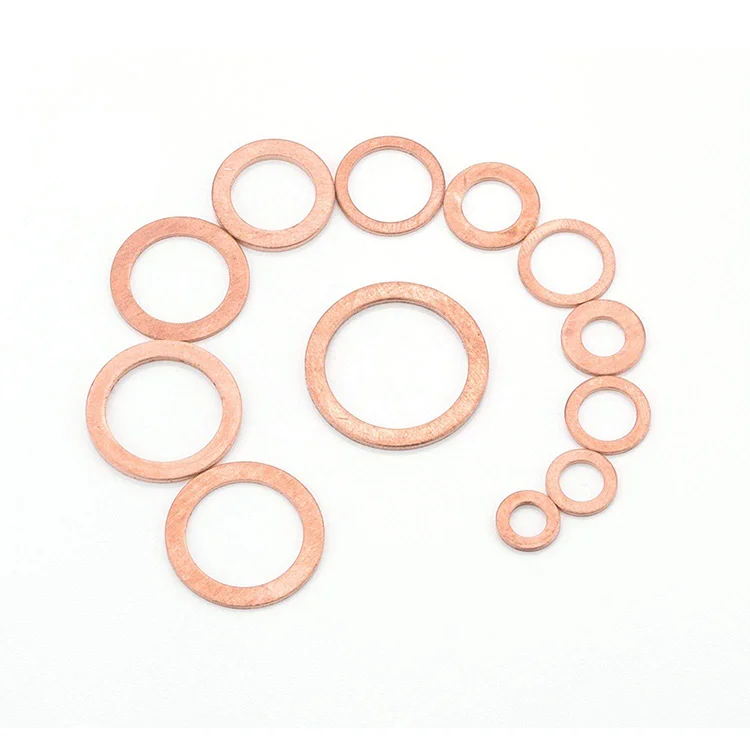 220-Piece Copper Engine Seal Flat Ring Gasket Fastener Set Metric Sealing Washer Assortment with 10 Sizes manufacture