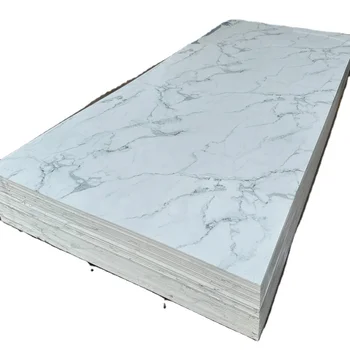 High Glossy UV PVC Marble Sheet Wall Panel 1220*2440 mm 3mm for Bathroom Wall Decoration