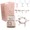 Beaded Bracelet Gift Set - Pink Jewelry Box Gift Box