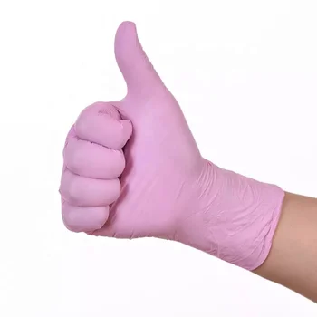 Pink purple nitrile beauty making up tattoo shop nitrile salon spa gloves