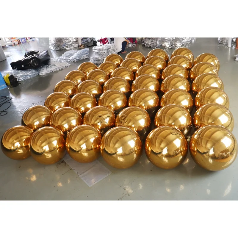 Custom extra Large Inflatable Gold Sphere Chrome Gold Ball Big Shiny ...