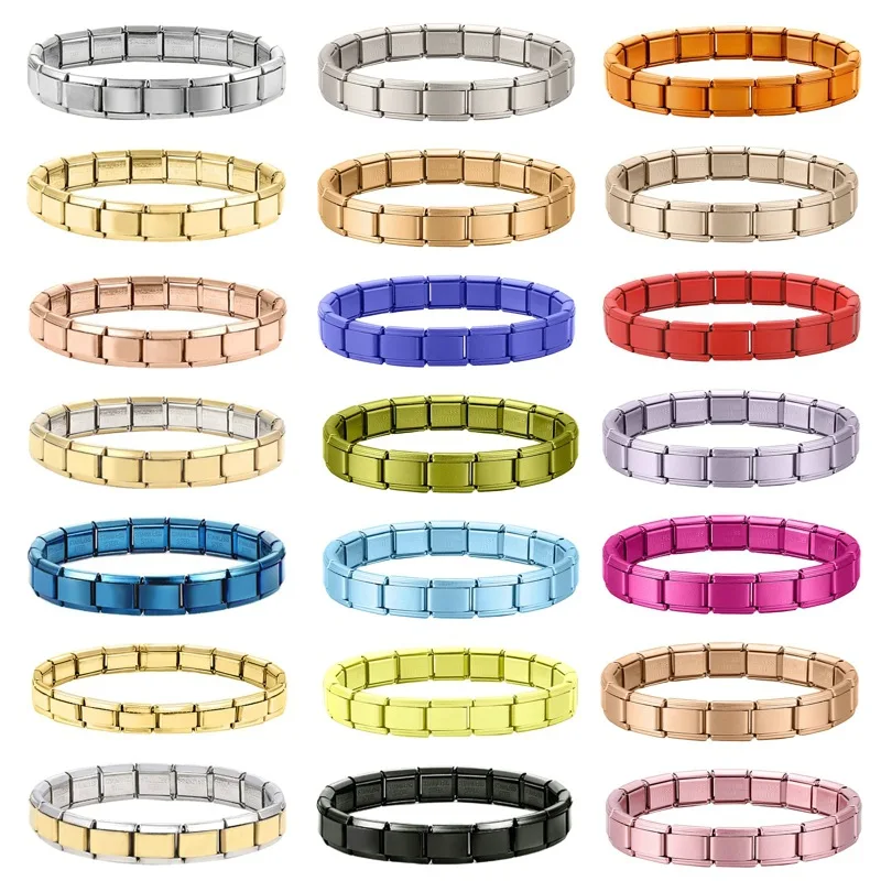 Fashion Trendy Stainless Steel Geometric Charm Bracelet High Sensitivity Detachable Connector Module Gold Plated Unisex Jewelry